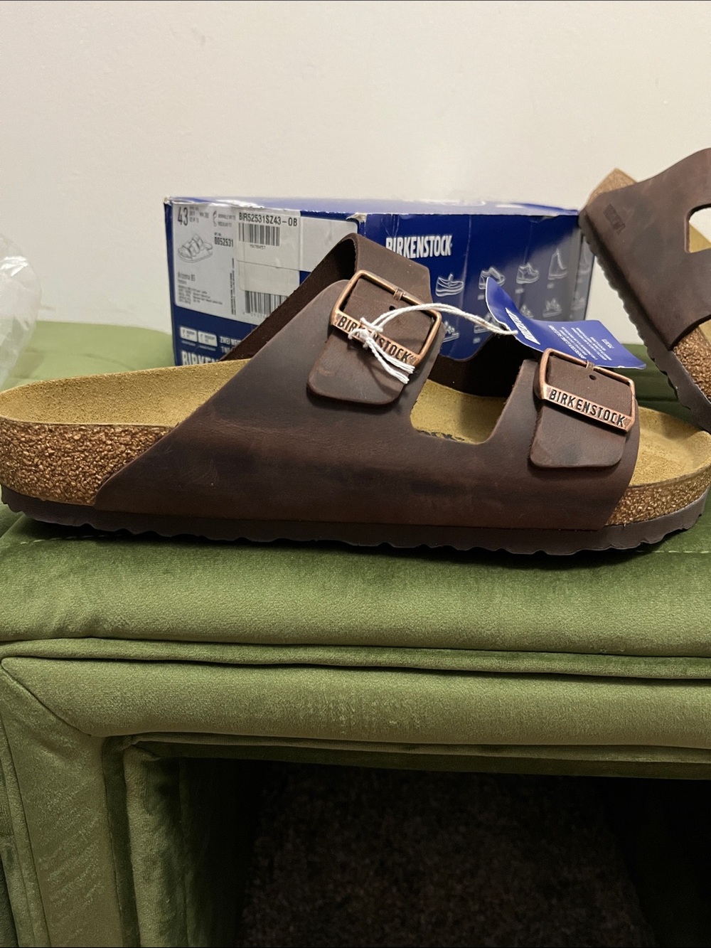 Birkenstock Arizona Two-Strap Sandals in Dark Brown - Picture 3 of 7